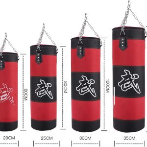 Adult Punching Bag,  Hanging Boxing Bag, with Metal Chain and Hook, for MMA Muay Thai Kick Boxing 60 cm/80 cm/100 cm/120xm 150cm