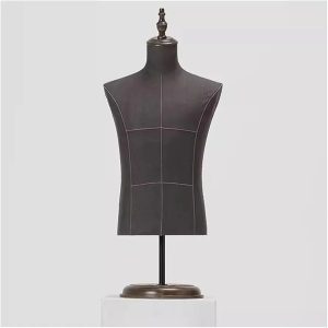 Male Mannequin Wooden Arms and Fingers Adjustable Height Torso Custom Bust for Clothing Store Bedroom One Color