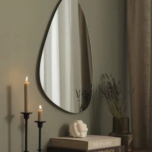 frameless Mirror egg shape with led light touch