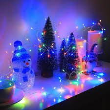 LED Copper Wire Firecracker Light String, 8 Modes Waterproof Fairy Lights with Remote Control, Copper Wire Firecracker Light String for Christmas Tree, Wedding