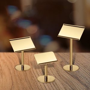 Stainless Steel Table Number Stand Menu Cards Holder Table Sign Stand Menu Holder Clip for Wedding Party FY-