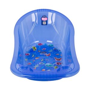 Baby bath with drain outlet Sea animals Blue