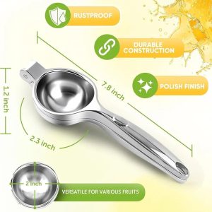 Lemon Squeezer | Heavy Duty, Rust-Proof Citrus Press with 1-Year Warranty -Manual Hand Juicer for Fruits, Mosambi Juice Maker, Lime & Orange Juice Squeezer