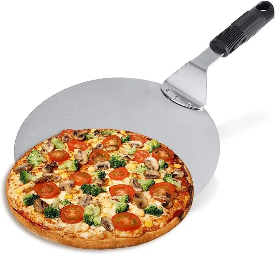 Pizza Peel, 1Pc Stainless Steel Round Scoop Shovel Transfer Tray Kitchen Restaurant Baking Tool for Baking Homemade - Image 4