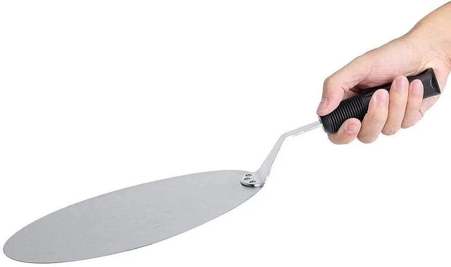 Pizza Peel, 1Pc Stainless Steel Round Scoop Shovel Transfer Tray Kitchen Restaurant Baking Tool for Baking Homemade - Image 2