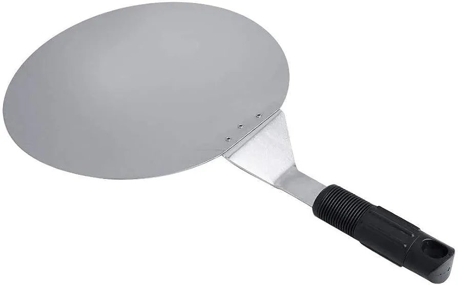 Pizza Peel, 1Pc Stainless Steel Round Scoop Shovel Transfer Tray Kitchen Restaurant Baking Tool for Baking Homemade