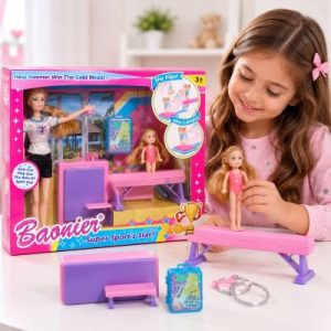 GYMNASTICS DOLL SET
BAONIER SUPER SPORTS STAR DOLL PLAYSET