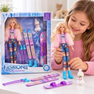 SKI DOLL SET
FASHION DOLL WITH SKI ACCESSORIES
