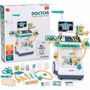 DOCTOR TROLLEY SET
MEDICAL TROLLEY PLAY SET 26 PCS