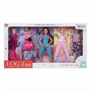 YOGA DOLL SET
FLEXIBLE YOGA DOLLS SET WITH DRESSES