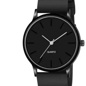 Black Colour Dial with Soft leather Strap Analog Wrist Watch for Men