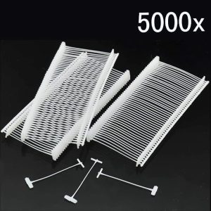 White Kimble Barbs tag Gun attachments Price Label pins Clothes tag Fastener for Tagging Gun, 5000pcs
