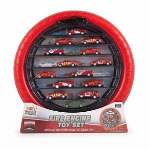 CONTAINER FIRE ENGINE CARS DISPLAY TIRE FIRE ENGINE TOY SET