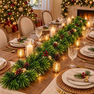 ARTIFICIAL PINE GARLAND CHRISTMAS GREEN DECOR GARLAND