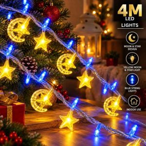 MOON STAR LIGHTS DECORATIVE LED LIGHTS blue and yellow