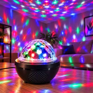 LED DISCO BALL ROTATING RGB PARTY LIGHT SPEAKER