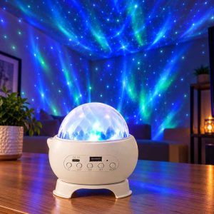 MUSIC STAR PROJECTOR RECHARGEABLE LED GALAXY DISCO LIGHT