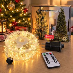 3D LED STRING LIGHTS Transparent Wire Fairy Lights 20m