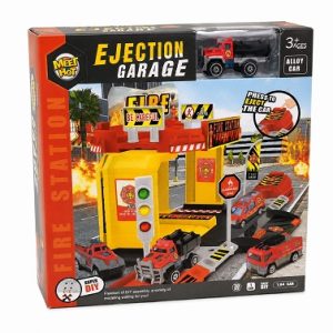 FIRE STATION PLAYSET EJECTION GARAGE TOY SET