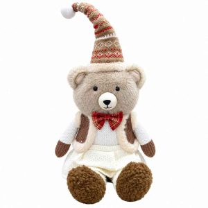 CHRISTMAS PLUSH BEAR TEDDY BEAR WITH CHRISTMAS HAT