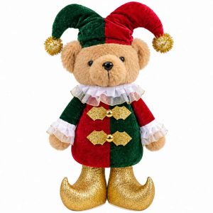 CHRISTMAS ELF BEAR DECORATIVE PLUSH CHRISTMAS BEAR