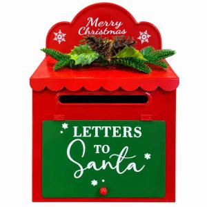 SANTA LETTER MAILBOX CHRISTMAS DECORATIVE LETTER BOX