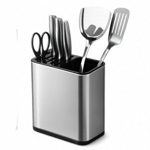 MODERN CUTLERY STORAGE BOX STAINLESS STEEL KITCHEN ORGANIZER HOLDER