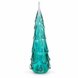MURANO CHRISTMAS TREE Aqua Glass Decorative Tree