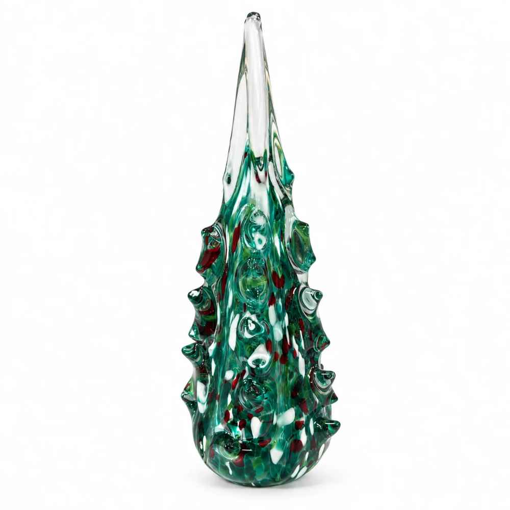 MURANO CHRISTMAS TREE Green Glass Decorative Tree 32cm