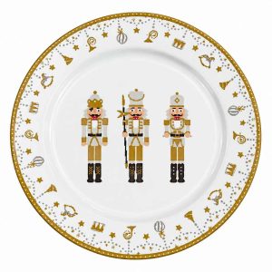 CHRISTMAS DECORATIVE PLATE NUTCRACKER CHRISTMAS  plastic DESIGN 33cm