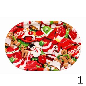CHRISTMAS OVAL SERVING TRAY  plastic Festive Christmas Decorative Serving Tray46*31cm