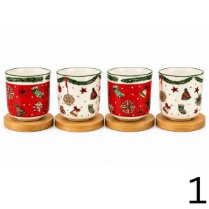 Christmas Coffee Cups With Coasters