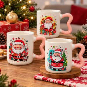 CHRISTMAS SANTA CERAMIC MUG Festive Santa Mug