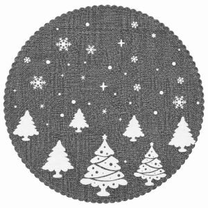 CHRISTMAS ROUND PLACEMAT CHRISTMAS TREE DESIGN